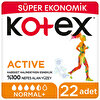 Kotex Active Hijyenik Ped Normal 22’li Süper Ekonomik