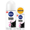 Nivea Black &amp; White Invisible Clear Kadın Deodorant Roll-on 50 ml + Mini Deodorant Roll-on 25 ml