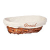 Biradlı Hasır Bezli Ekmek Sepeti Oval 24 x 17 x 7 cm GRV-900
