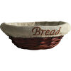 Biradlı Hasır Bezli Ekmek Sepeti Yuvarlak 22 x 7 cm GRV-902
