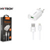 Hytech Lightning USB Kablolu 2100MA Ev Şarj 11W + 2,4A Beyaz Şarj Adaptör Seti HY-XE26L