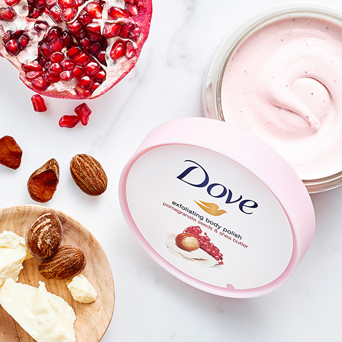 Dove Vucut Peelingi Nar Cekirde i Shea Ya 225 ml Gratis