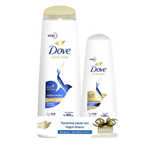 Dove Yoğun Onarıcı Şampuan 400 ml + Saç Bakım Kremi 200 ml